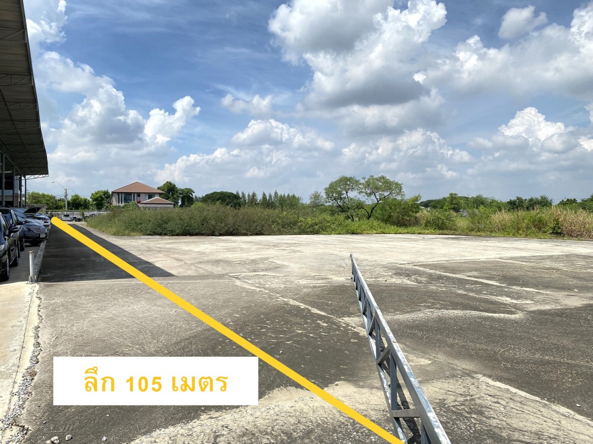 6906-096 ขาย ที่ดินเปล่า ถมแล้ว เกือบ 4 ไร่ แบ่งขายได้ ติดถนนใหญ่หทัยราษฎร์ 4 เลน