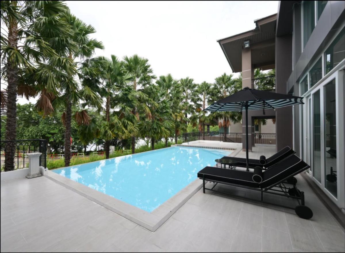 6907-113 ขาย บ้านเดี่ยวหรู พร้อมสระว่ายน้ำส่วนตัว แจ้งวัฒนะ ติวานนท์ ในโครงการ Nichada Thani Green Park วิวทะเลสาบ